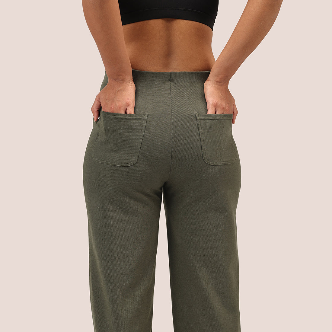 Work-To-Wine Twill Wide Dart Pants