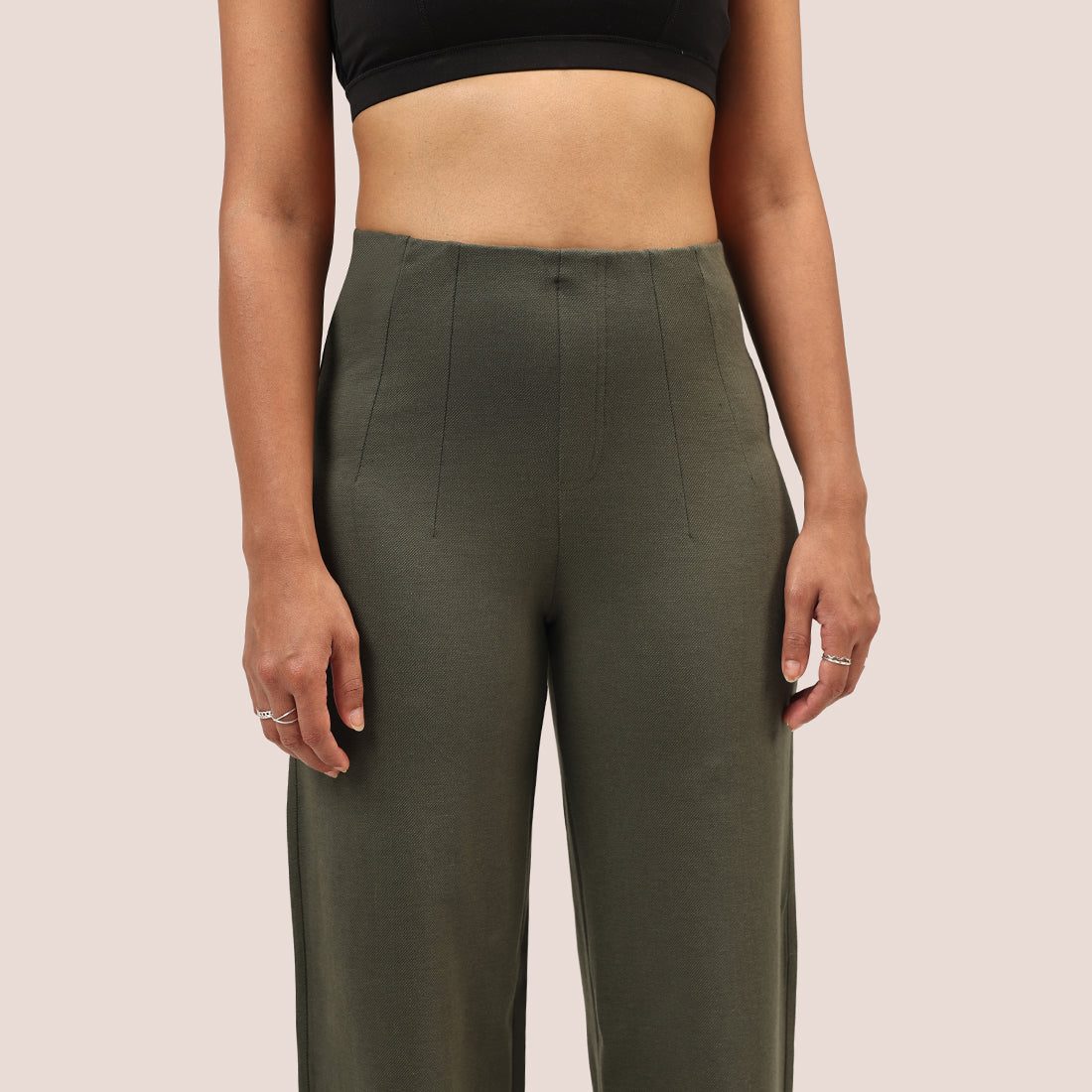 Work-To-Wine Twill Wide Dart Pants