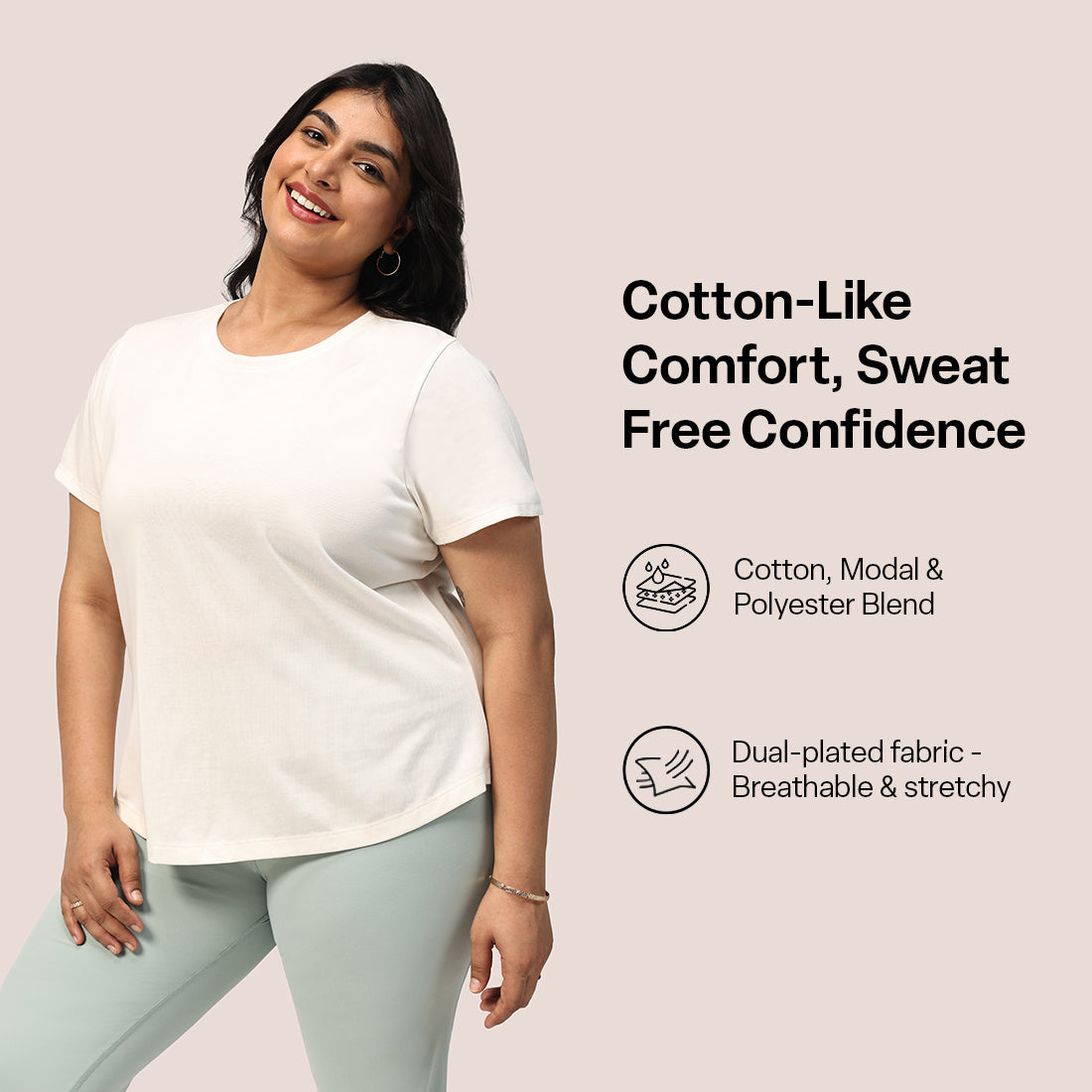Cotton Pro Curved Hem Tee