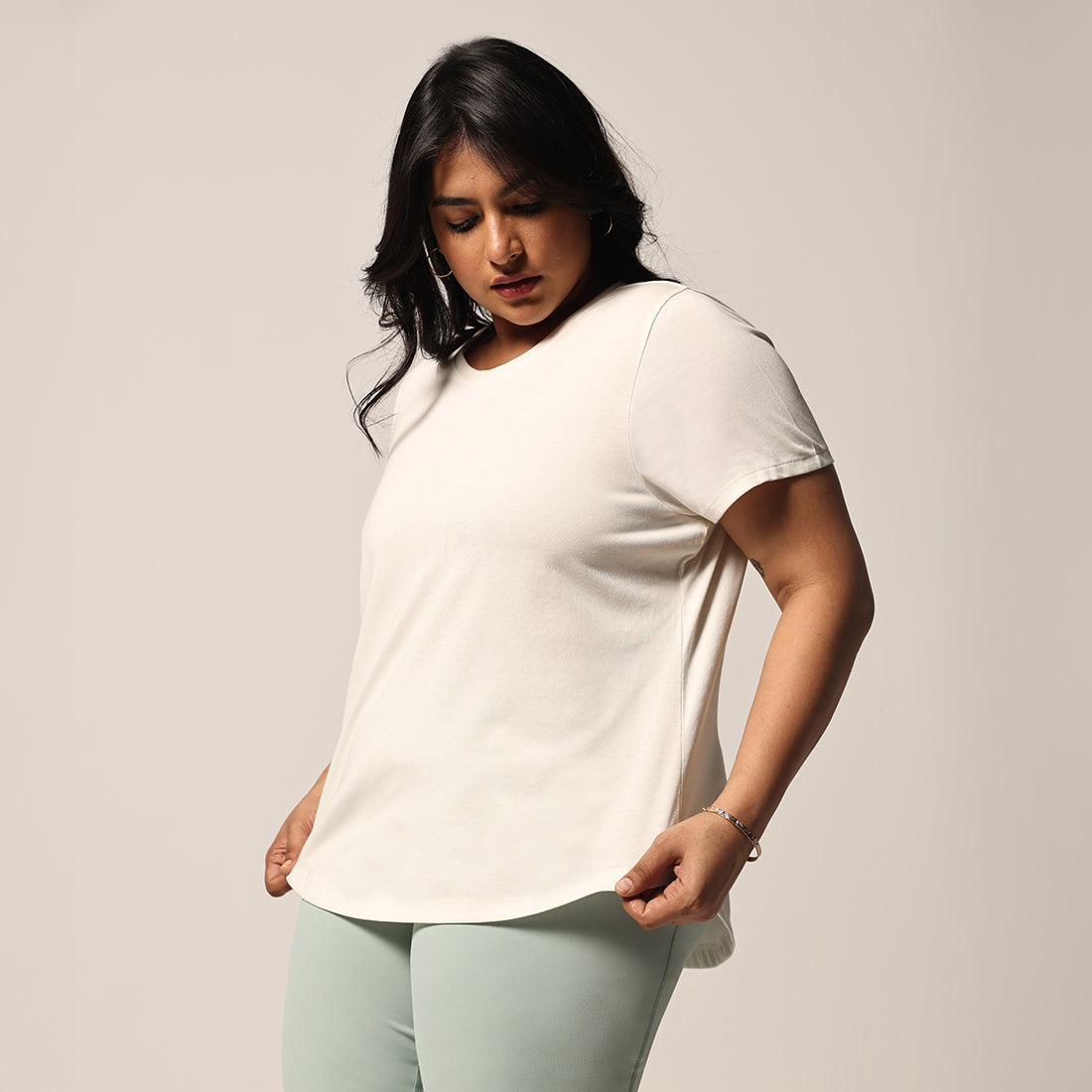 Cotton Pro Curved Hem Tee