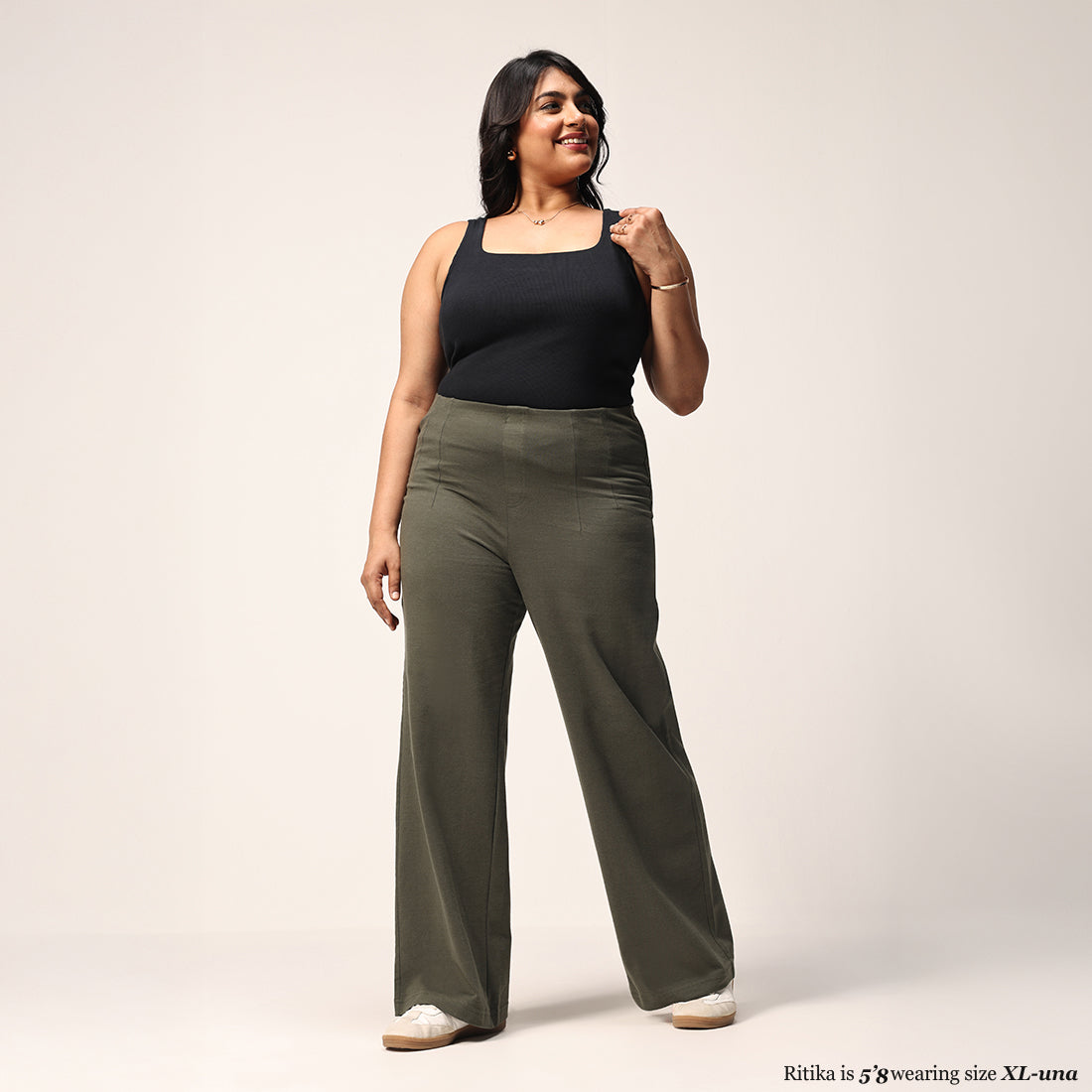 Work-To-Wine Twill Wide Dart Pants