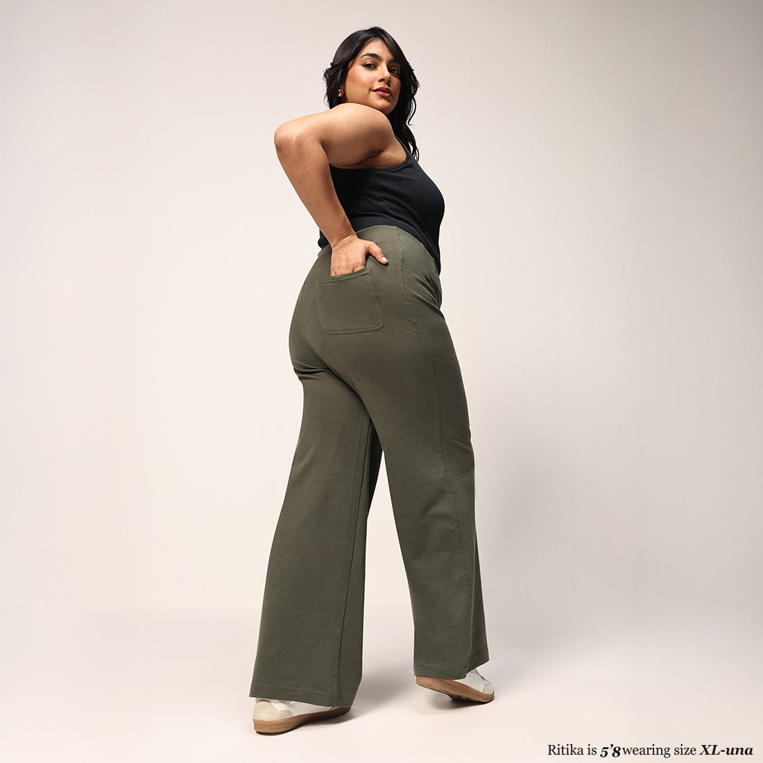 Work-To-Wine Twill Wide Dart Pants
