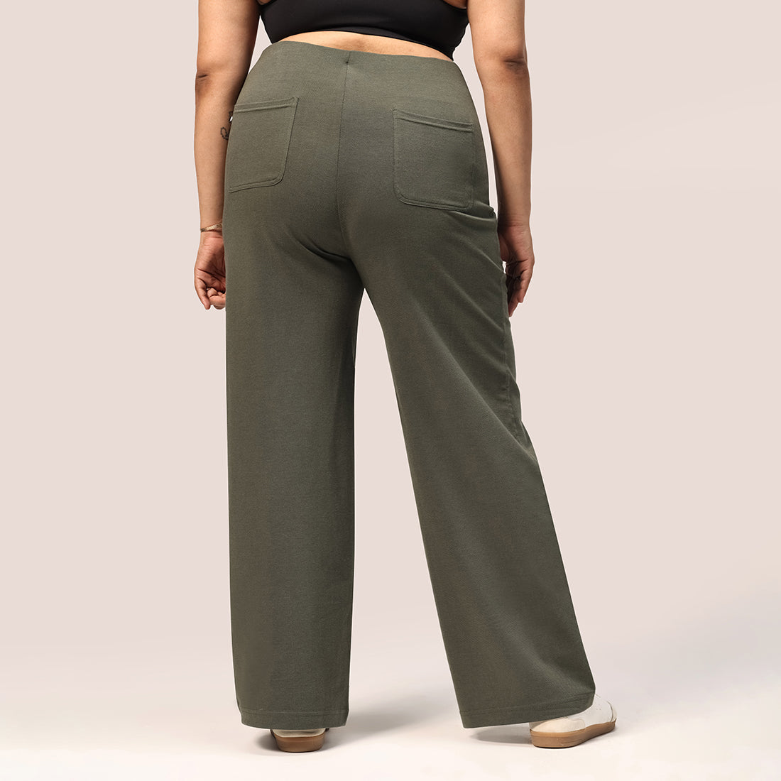 Work-To-Wine Twill Wide Dart Pants