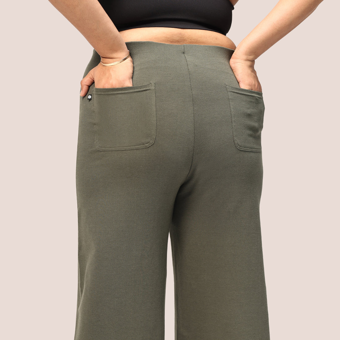 Work-To-Wine Twill Wide Dart Pants