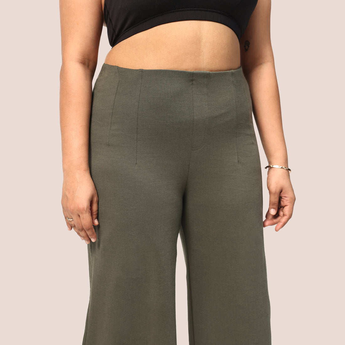 Work-To-Wine Twill Wide Dart Pants