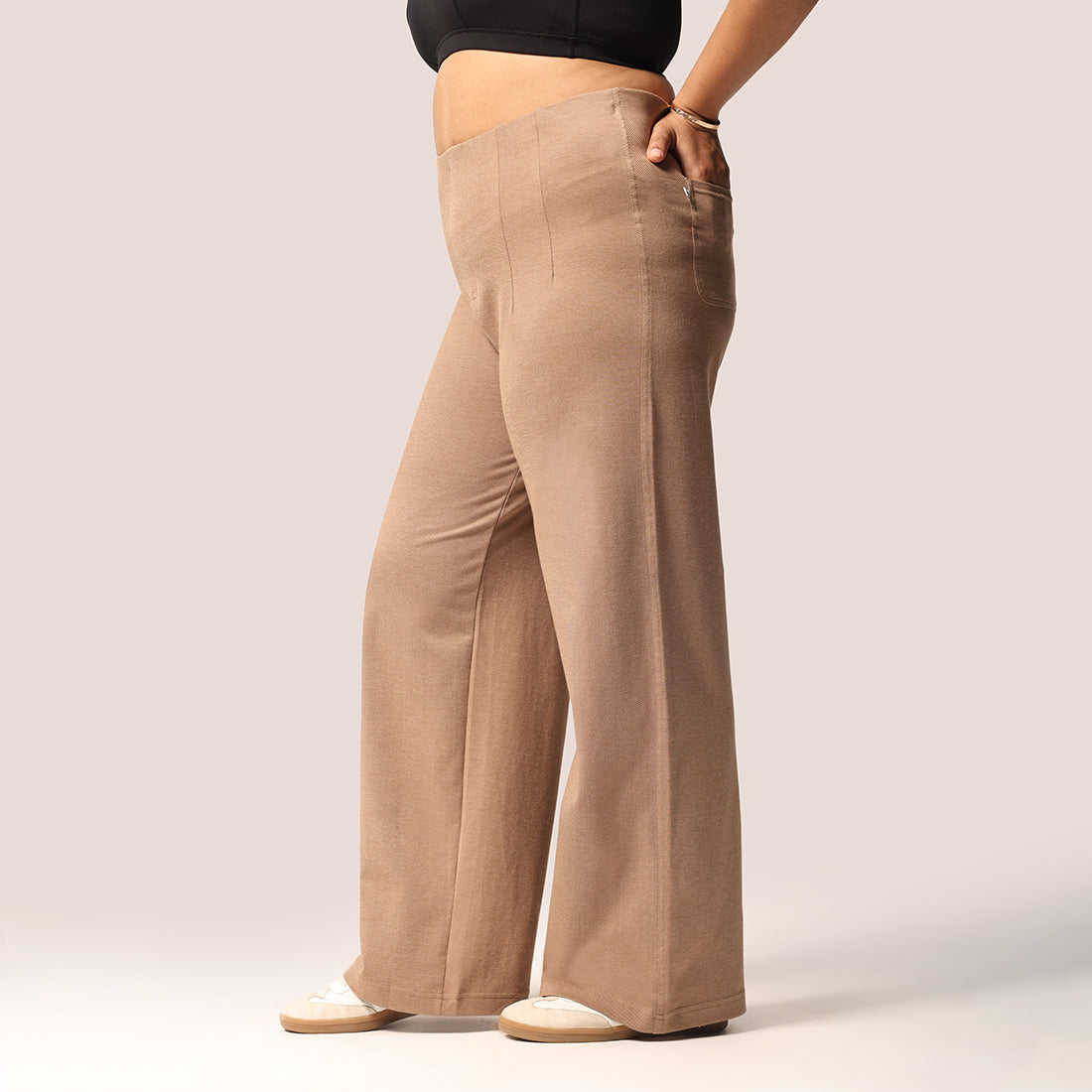 Work-To-Wine Twill Wide Dart Pants