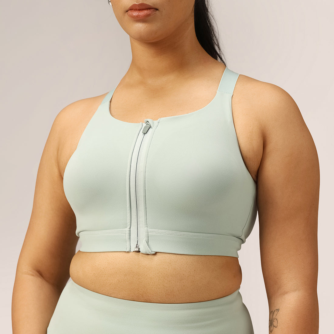 Zip-Up Sports Bra