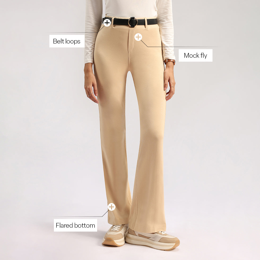 AM:PM Air Flare Trousers - Cotton