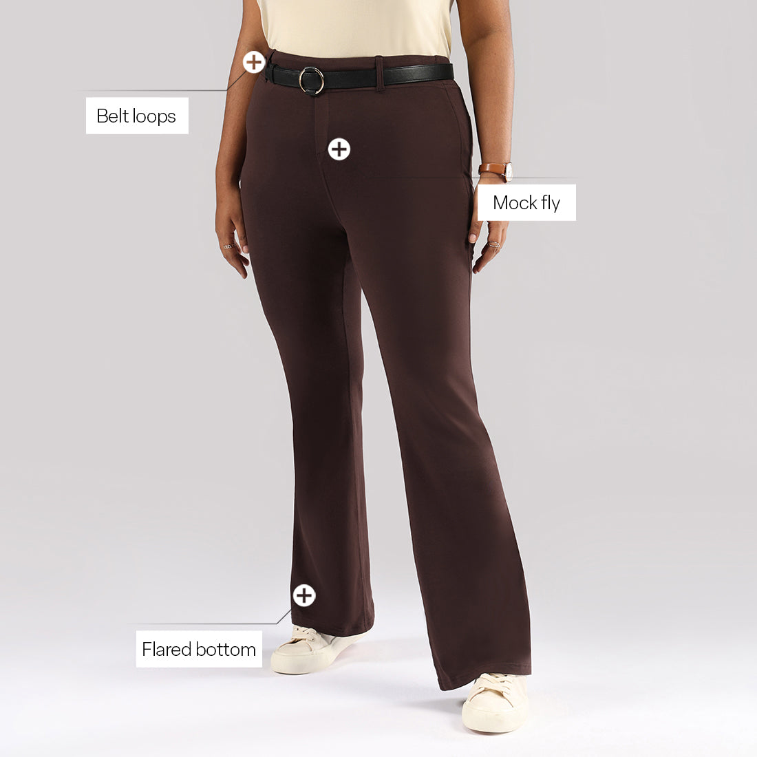 AM:PM Air Flare Trousers - Cotton