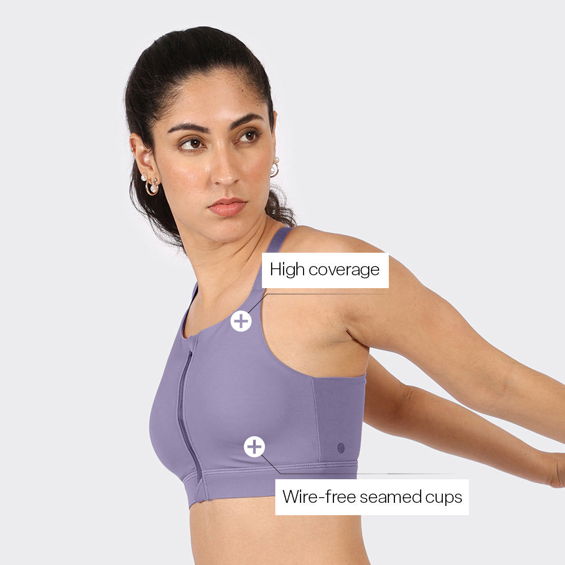 Zip-Up Sports Bra