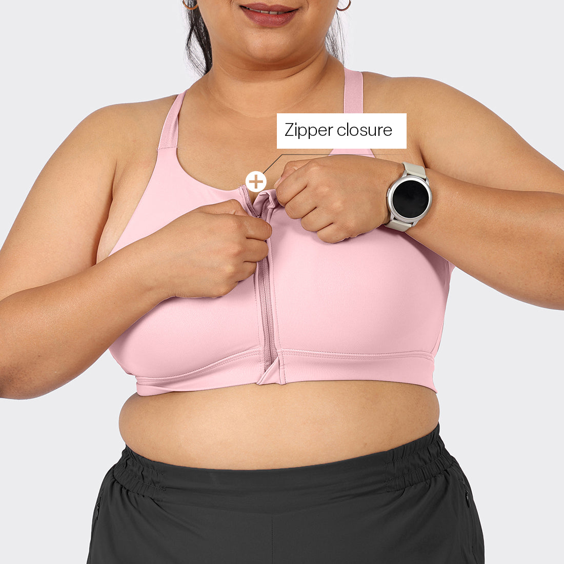 Zip-Up Sports Bra
