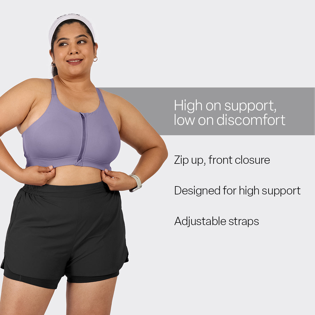 Zip-Up Sports Bra