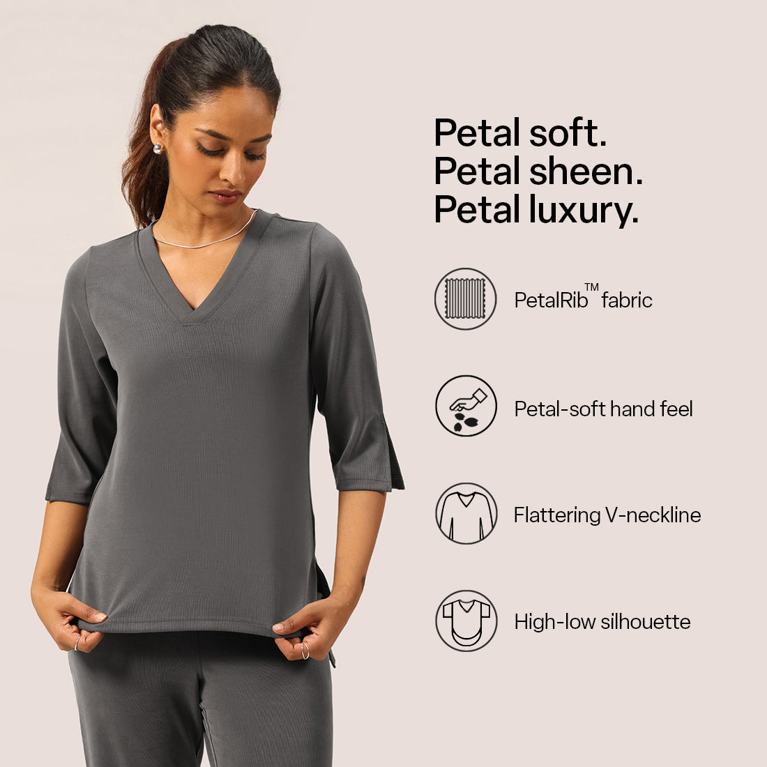 PetalRib™ Slit Sleeve Top