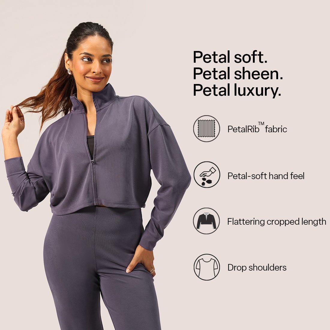 PetalRib™ Crop Jacket - BlissClub