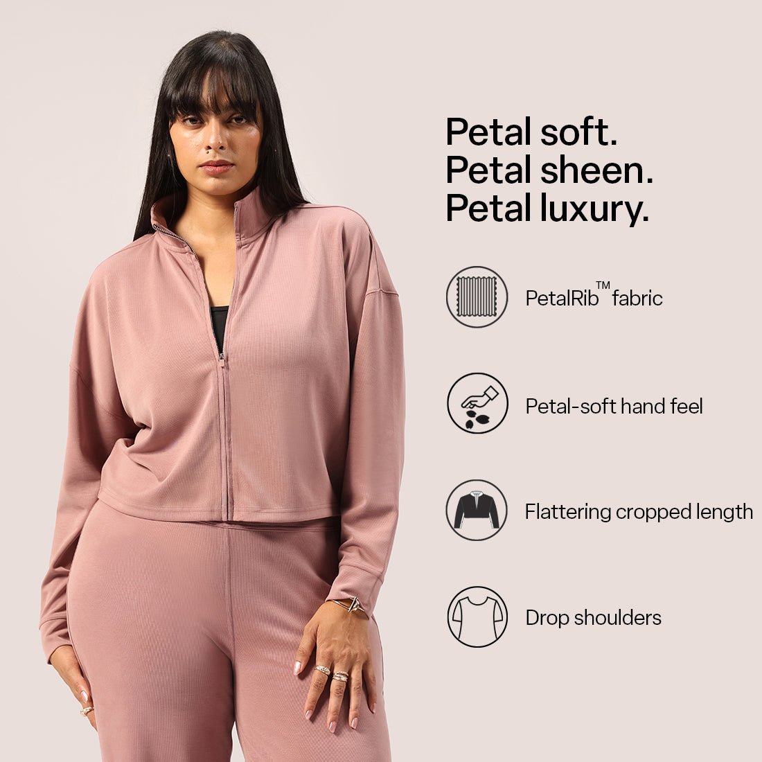 PetalRib™ Crop Jacket - BlissClub