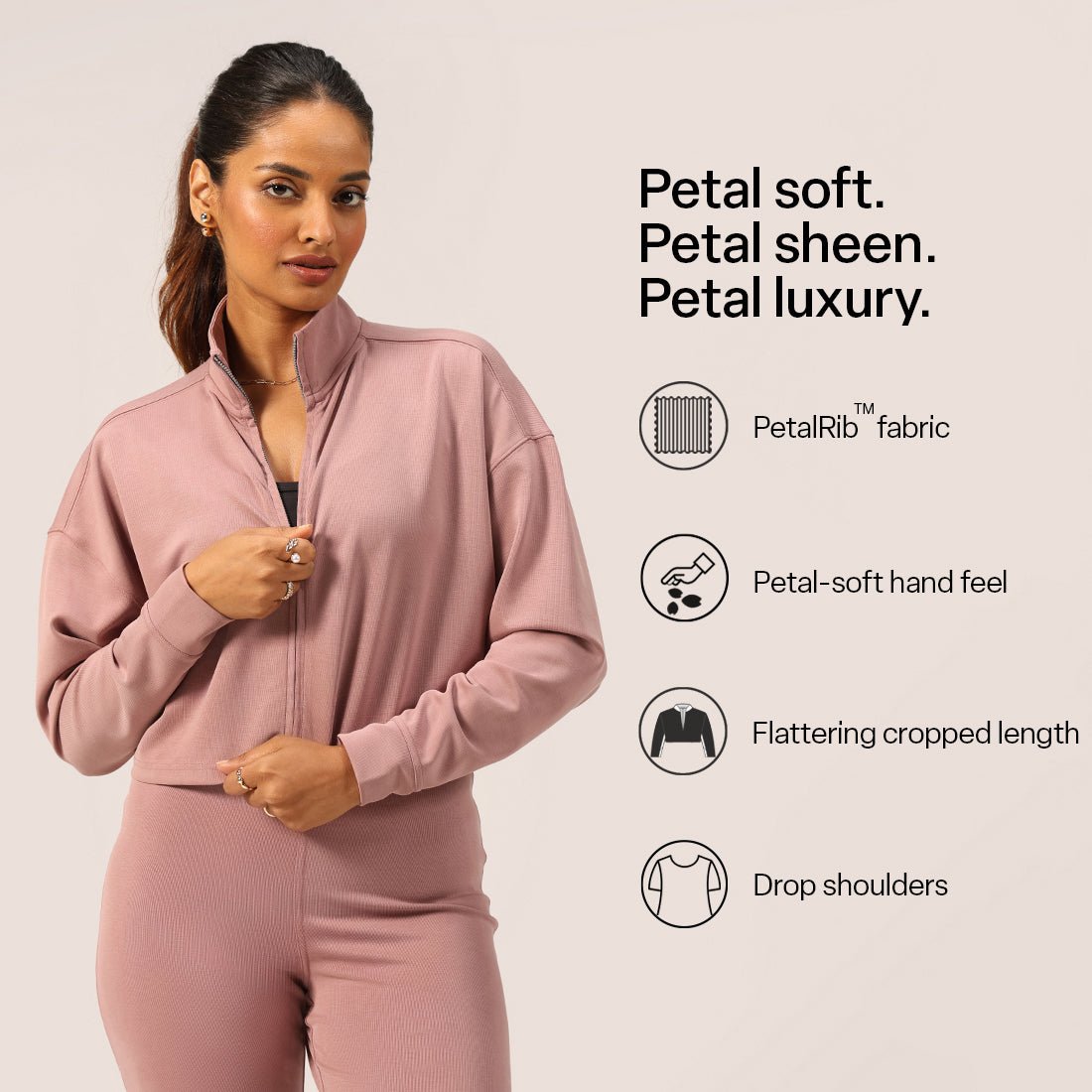 PetalRib™ Crop Jacket - BlissClub