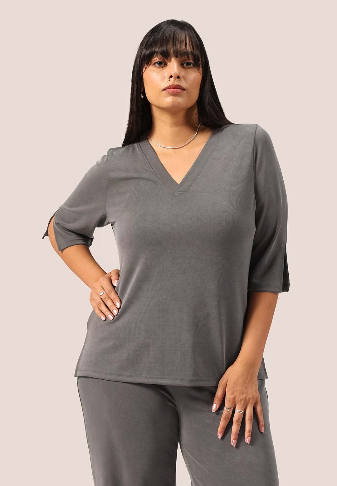 PetalRib™ Slit Sleeve Top - BlissClub