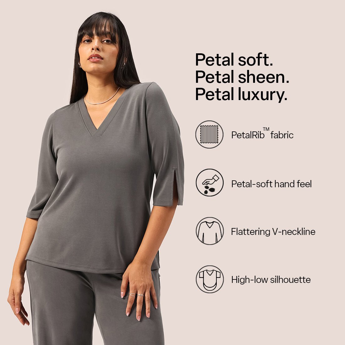 PetalRib™ Slit Sleeve Top - BlissClub