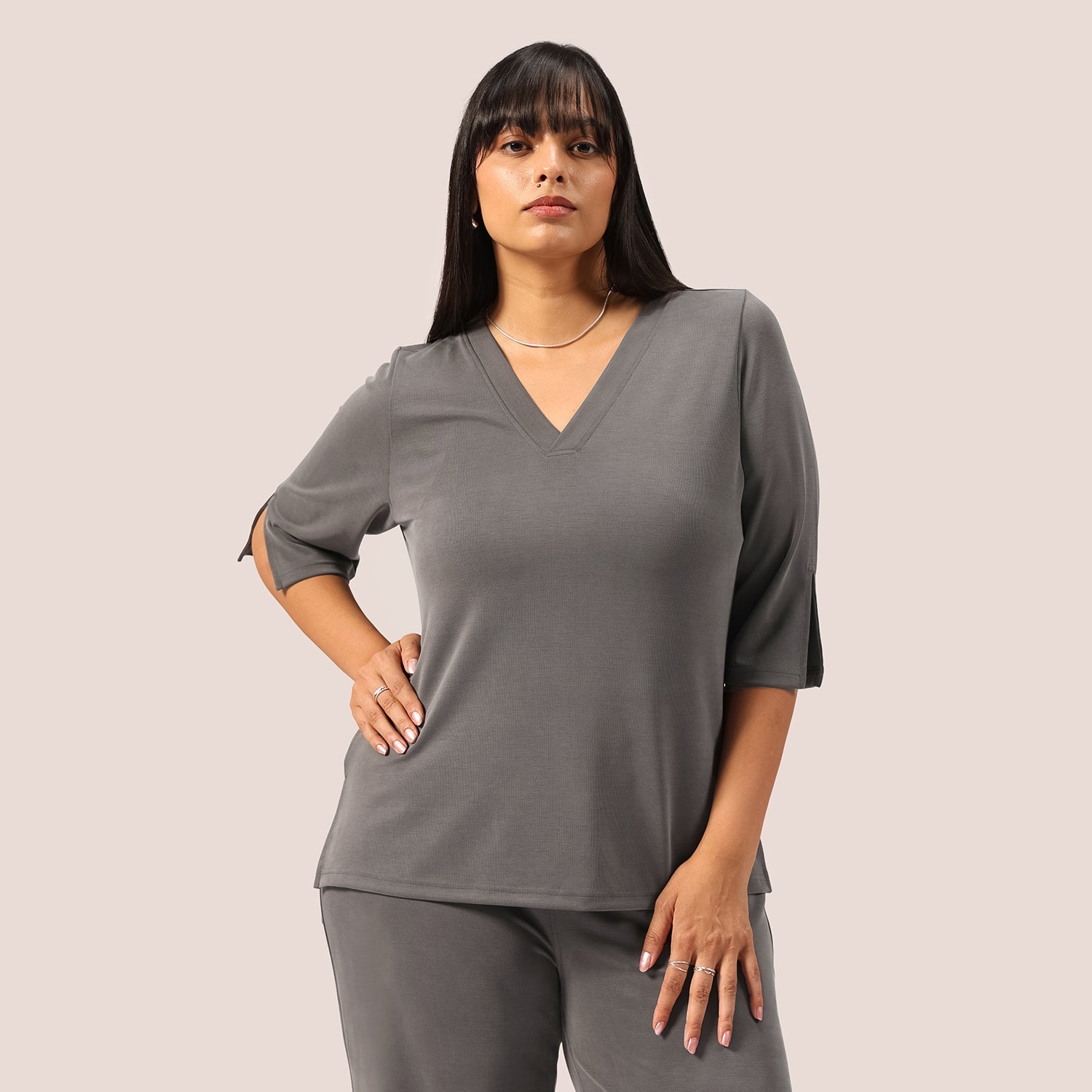 PetalRib™ Slit Sleeve Top - BlissClub