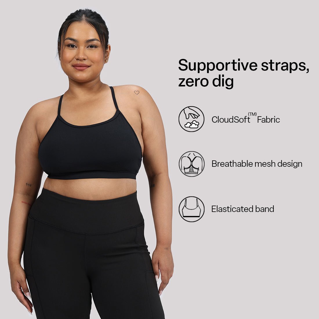 Strappy Racerback Sports Bra - BlissClub