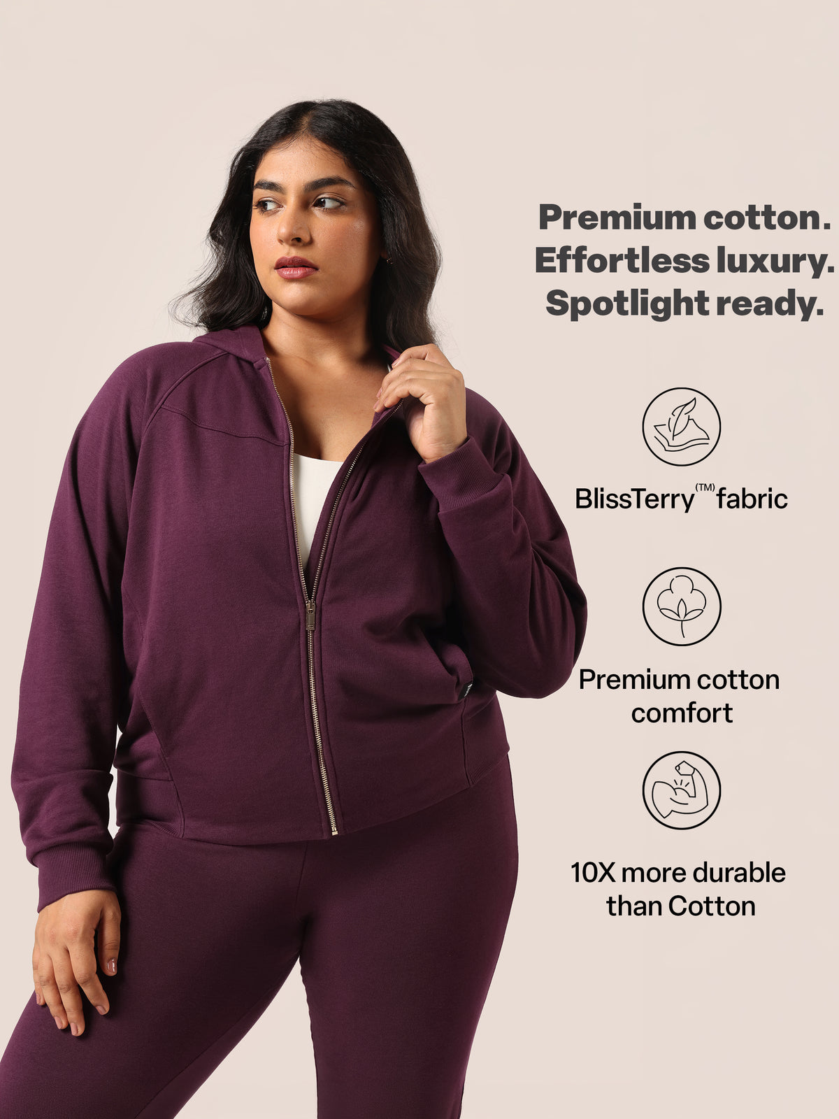 BlissTerry™ Panelled Hoodie