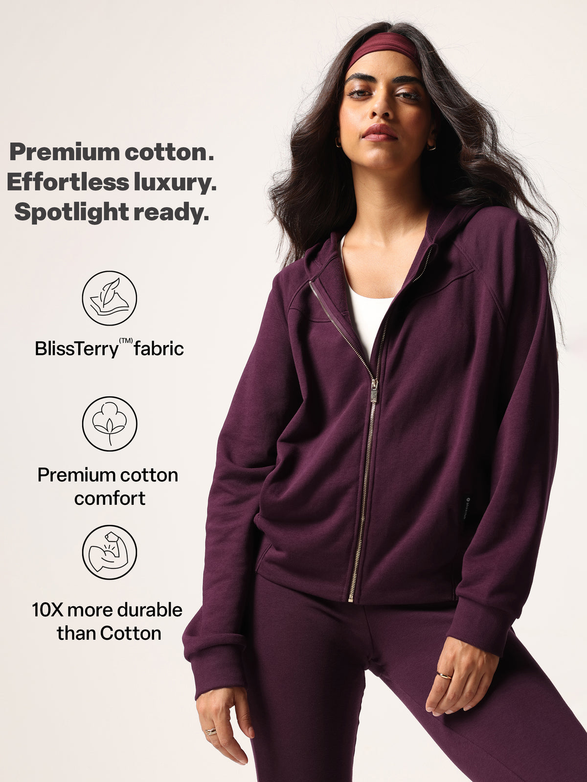 BlissTerry™ Panelled Hoodie