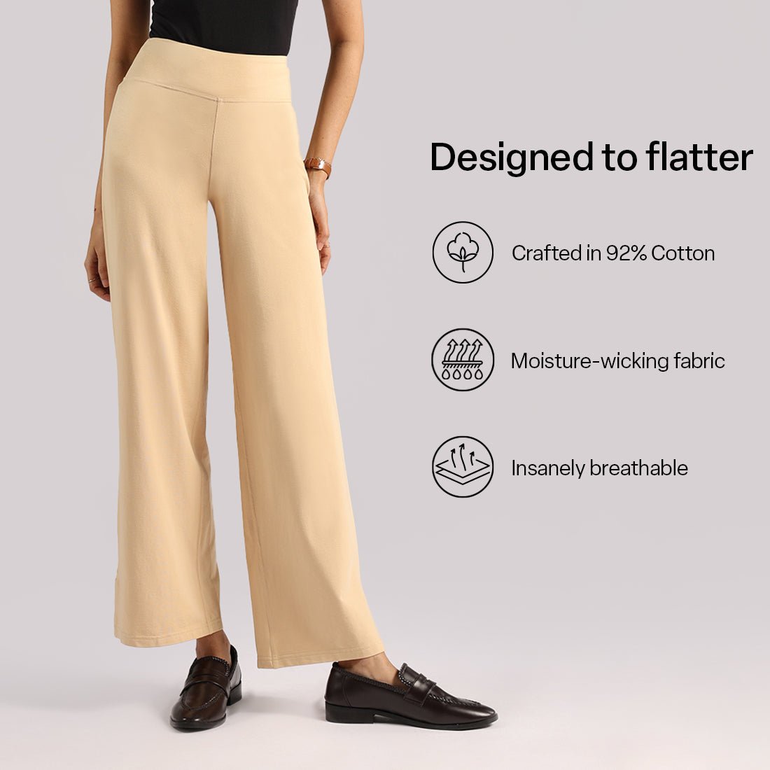 The AM:PM Air Wide Trousers - Cotton - BlissClub