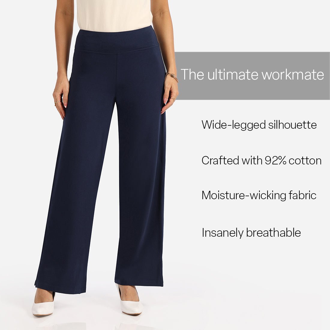 The AM:PM Air Wide Trousers - Cotton - BlissClub