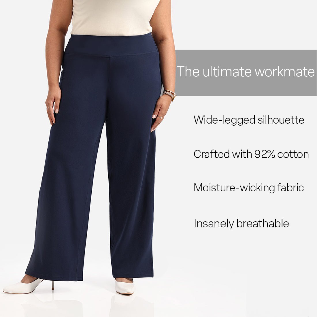 The AM:PM Air Wide Trousers - Cotton - BlissClub