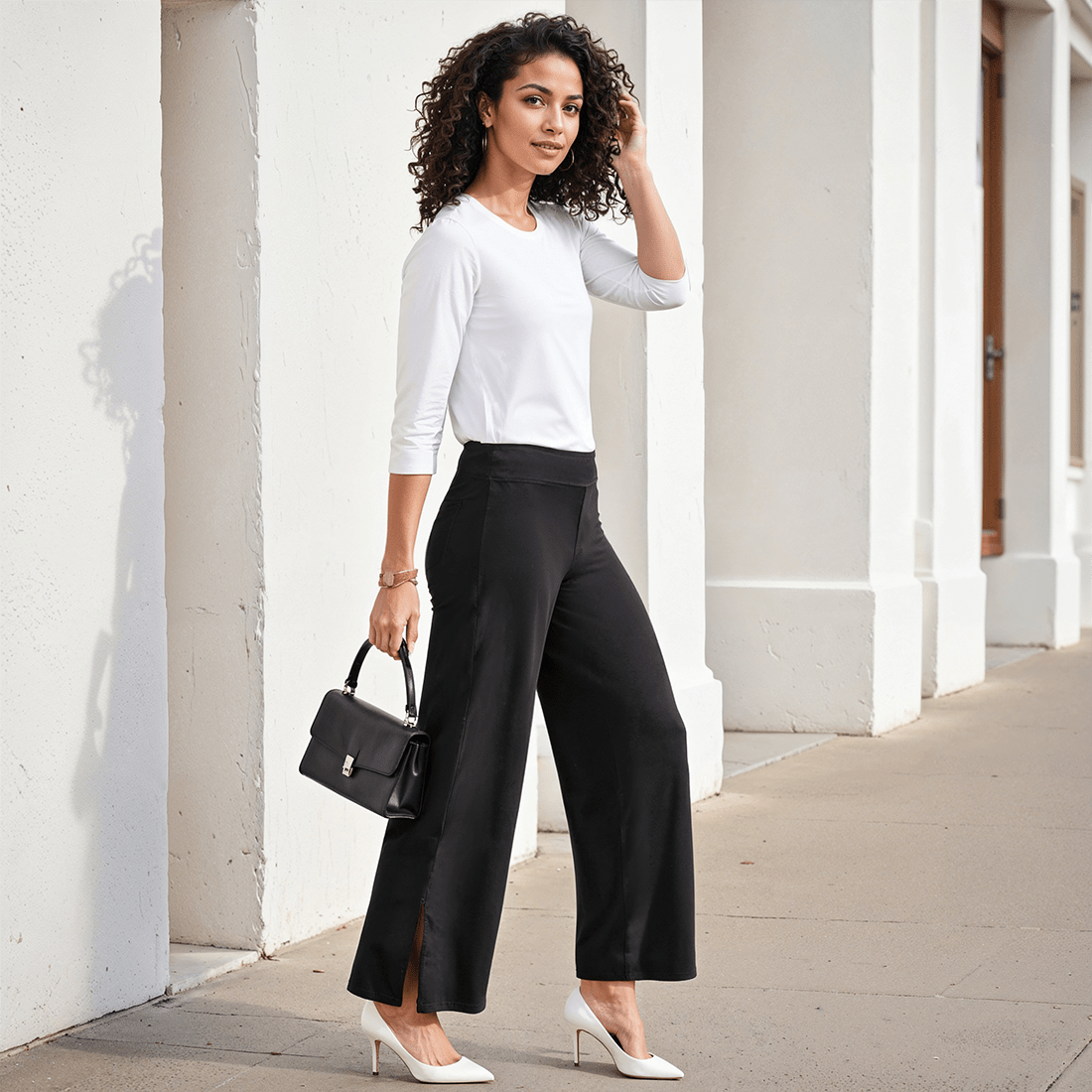 The AM:PM Air Wide Trousers - Cotton - BlissClub