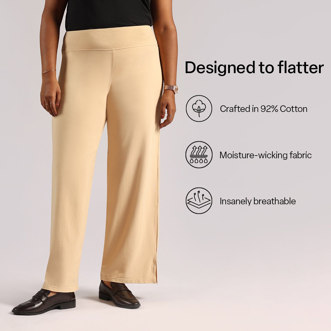 The AM:PM Air Wide Trousers - Cotton - BlissClub