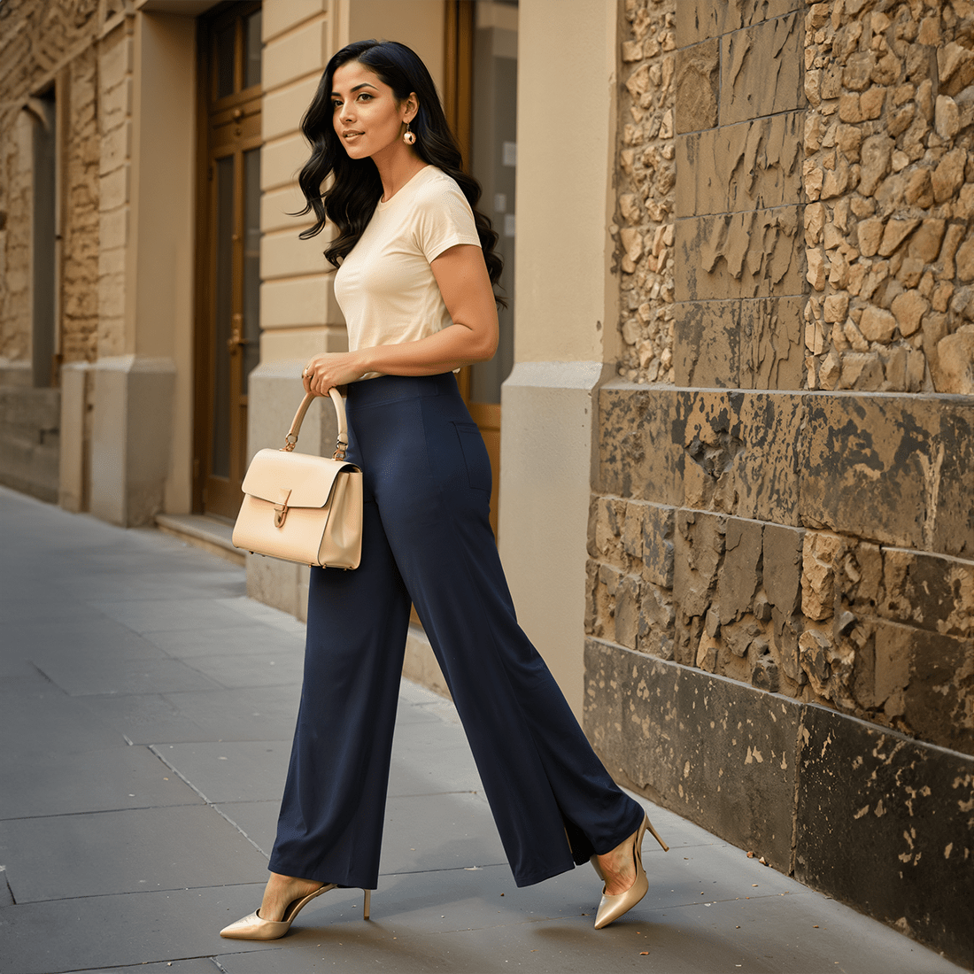 The AM:PM Air Wide Trousers - Cotton - BlissClub