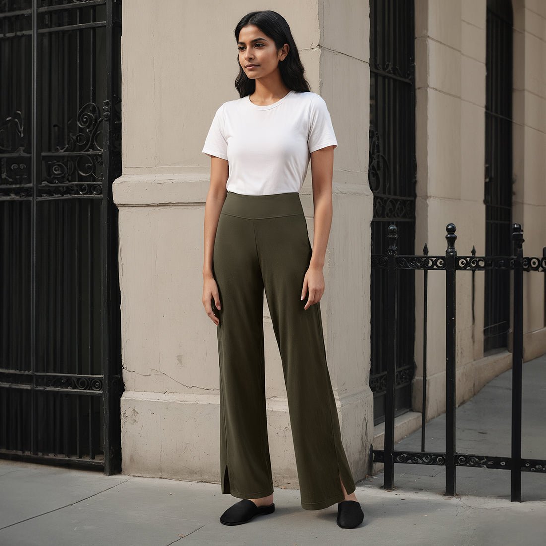 The AM:PM Air Wide Trousers - Cotton - BlissClub