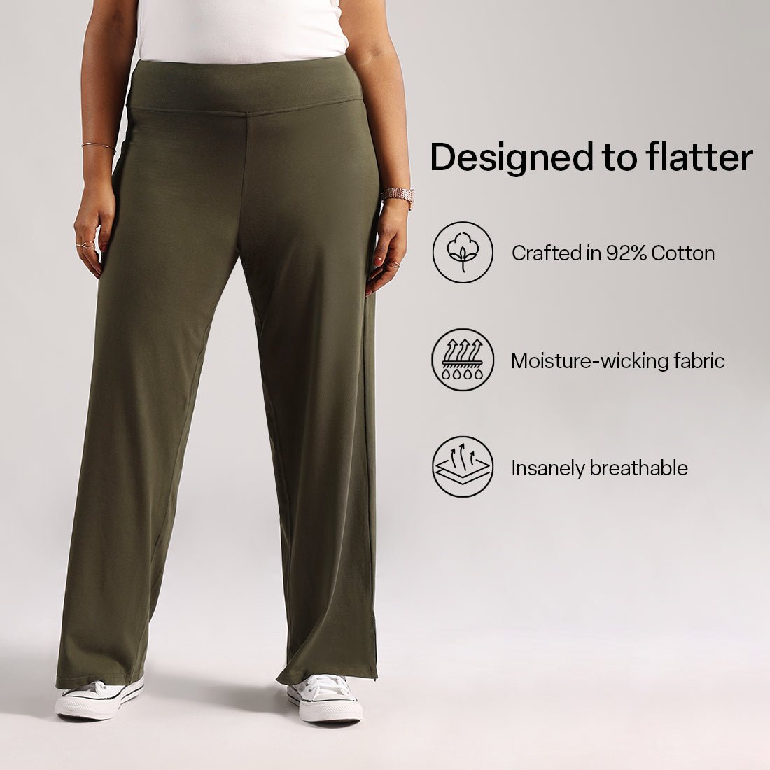 The AM:PM Air Wide Trousers - Cotton - BlissClub