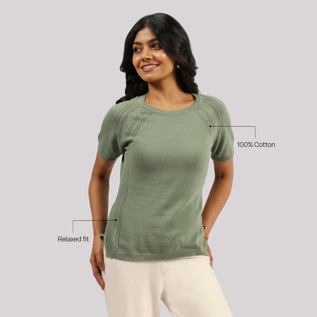 The Move All Day Pointelle Top - BlissClub