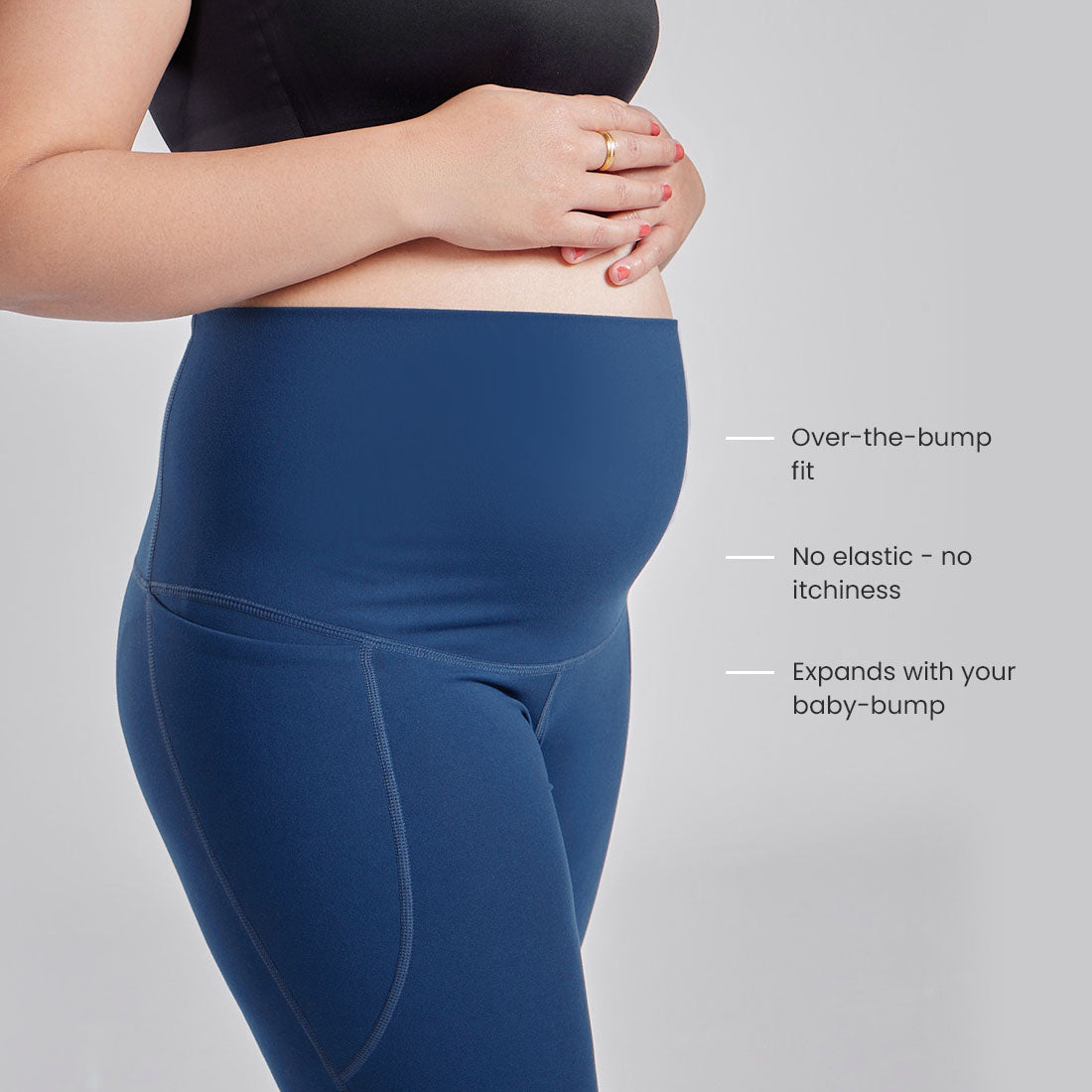 Active Post Pregnancy Leggings - Indigo – Peachymama