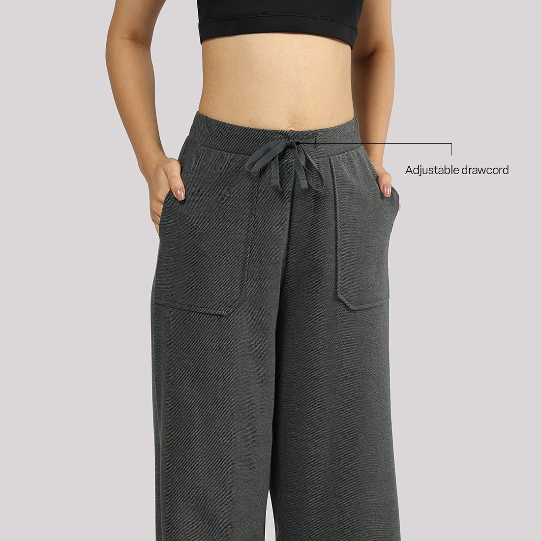 Work-To-Wine Twill Drawstring Pants - BlissClub