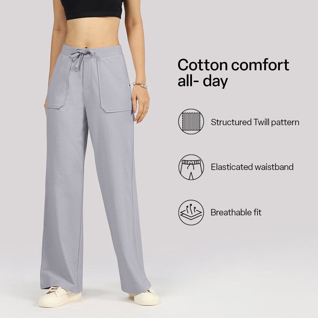 Work-To-Wine Twill Drawstring Pants - BlissClub