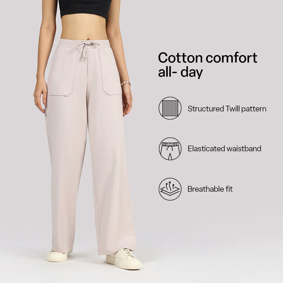 Work-To-Wine Twill Drawstring Pants - BlissClub