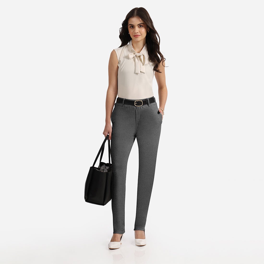 Work-To-Wine Twill Straight Pants - BlissClub