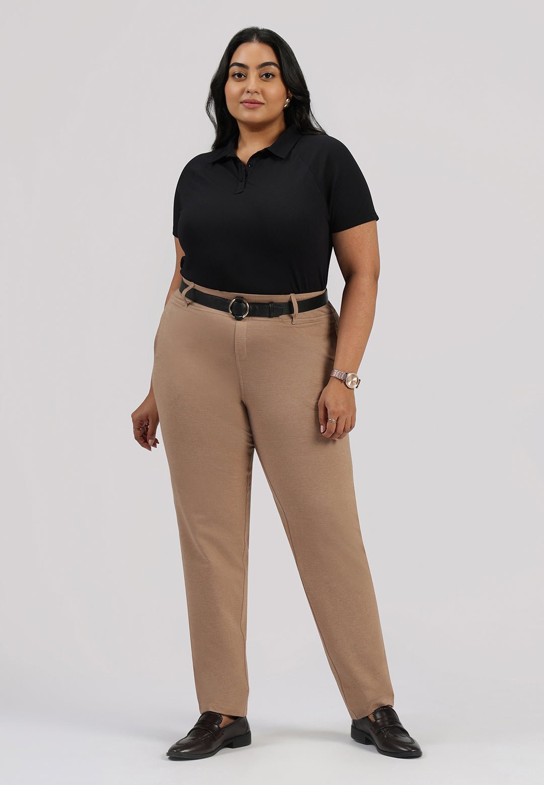 Work-To-Wine Twill Straight Pants - BlissClub
