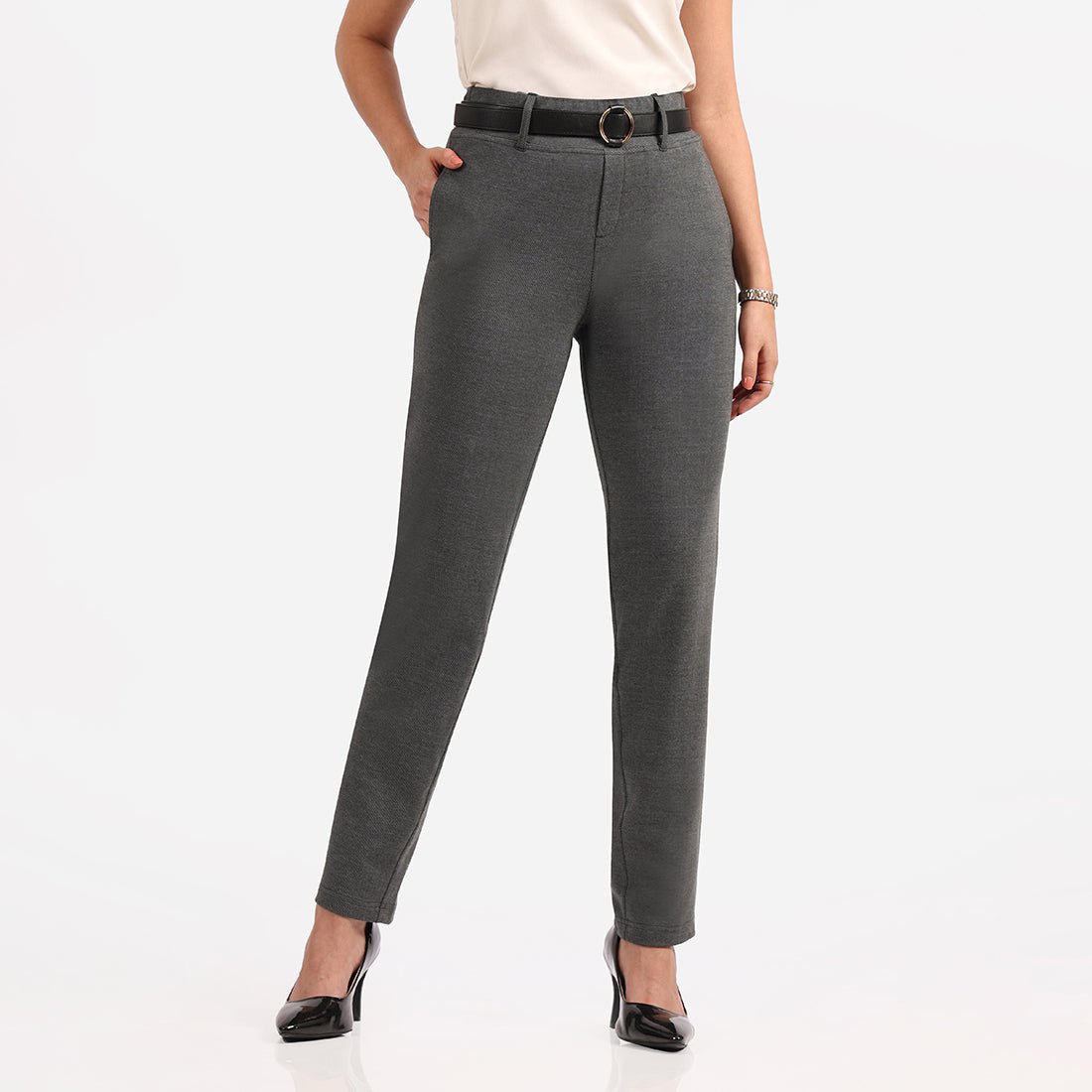 Work-To-Wine Twill Straight Pants - BlissClub