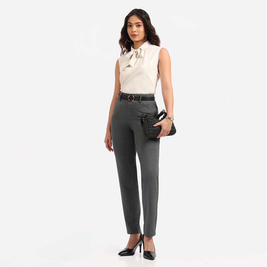 Work-To-Wine Twill Straight Pants - BlissClub