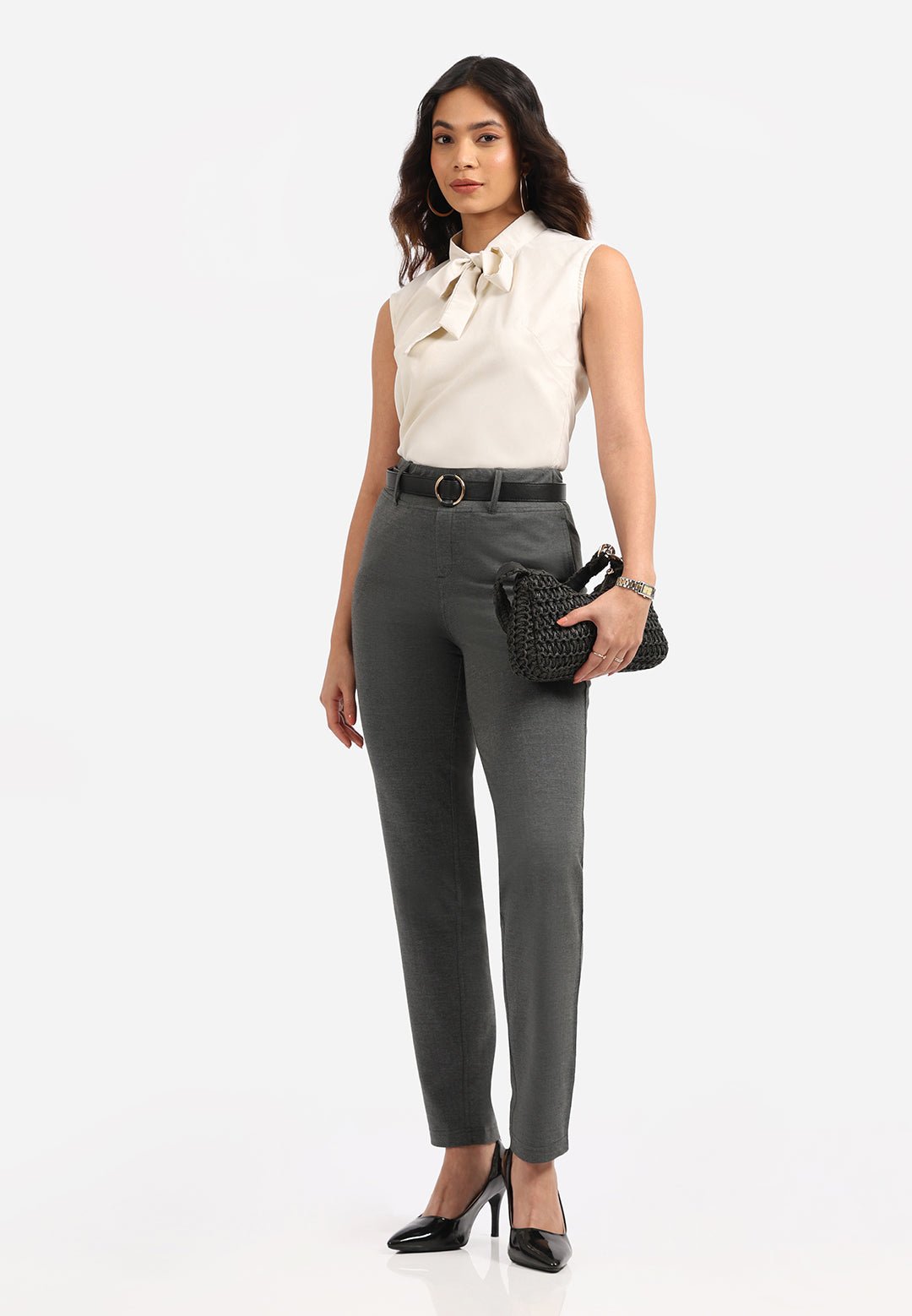 Work-To-Wine Twill Straight Pants - BlissClub