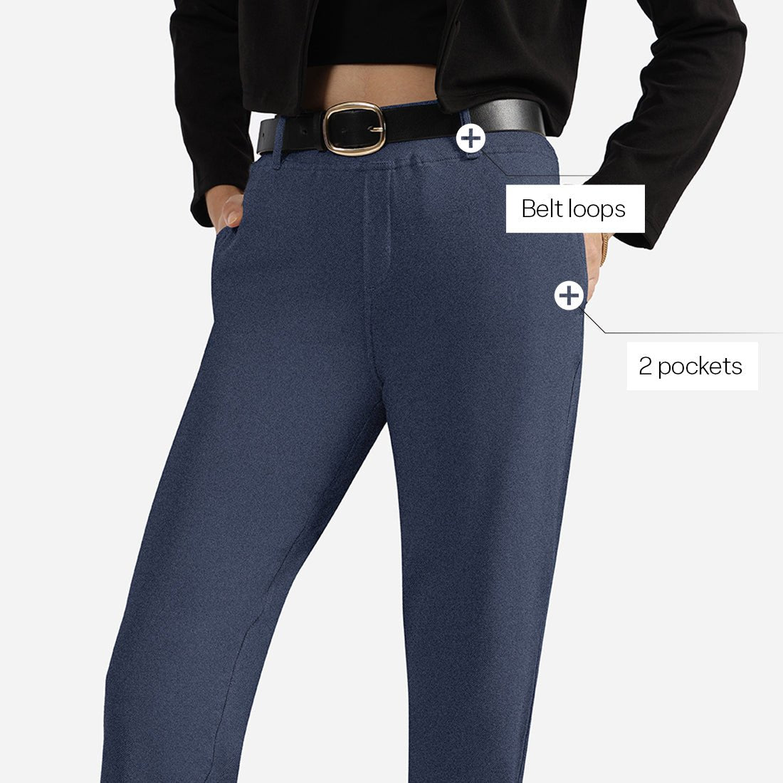 Work-To-Wine Twill Straight Pants - BlissClub