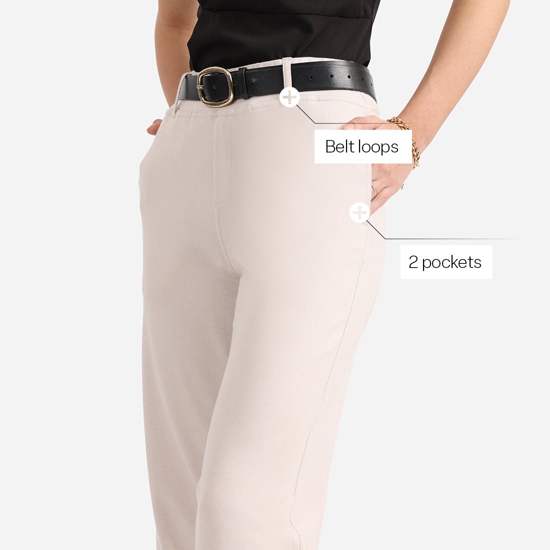 Work-To-Wine Twill Straight Pants - BlissClub