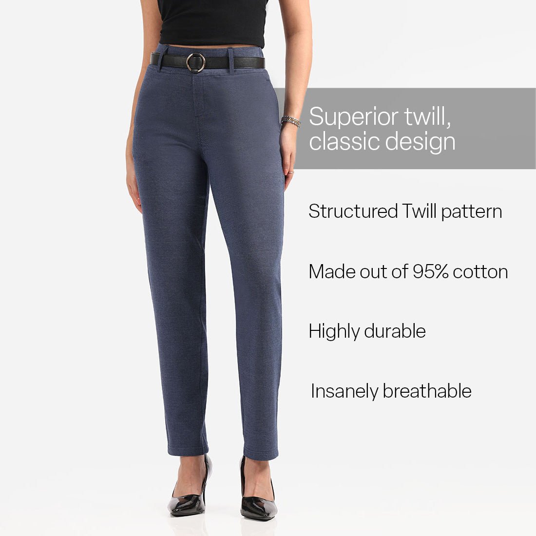 Work-To-Wine Twill Straight Pants - BlissClub