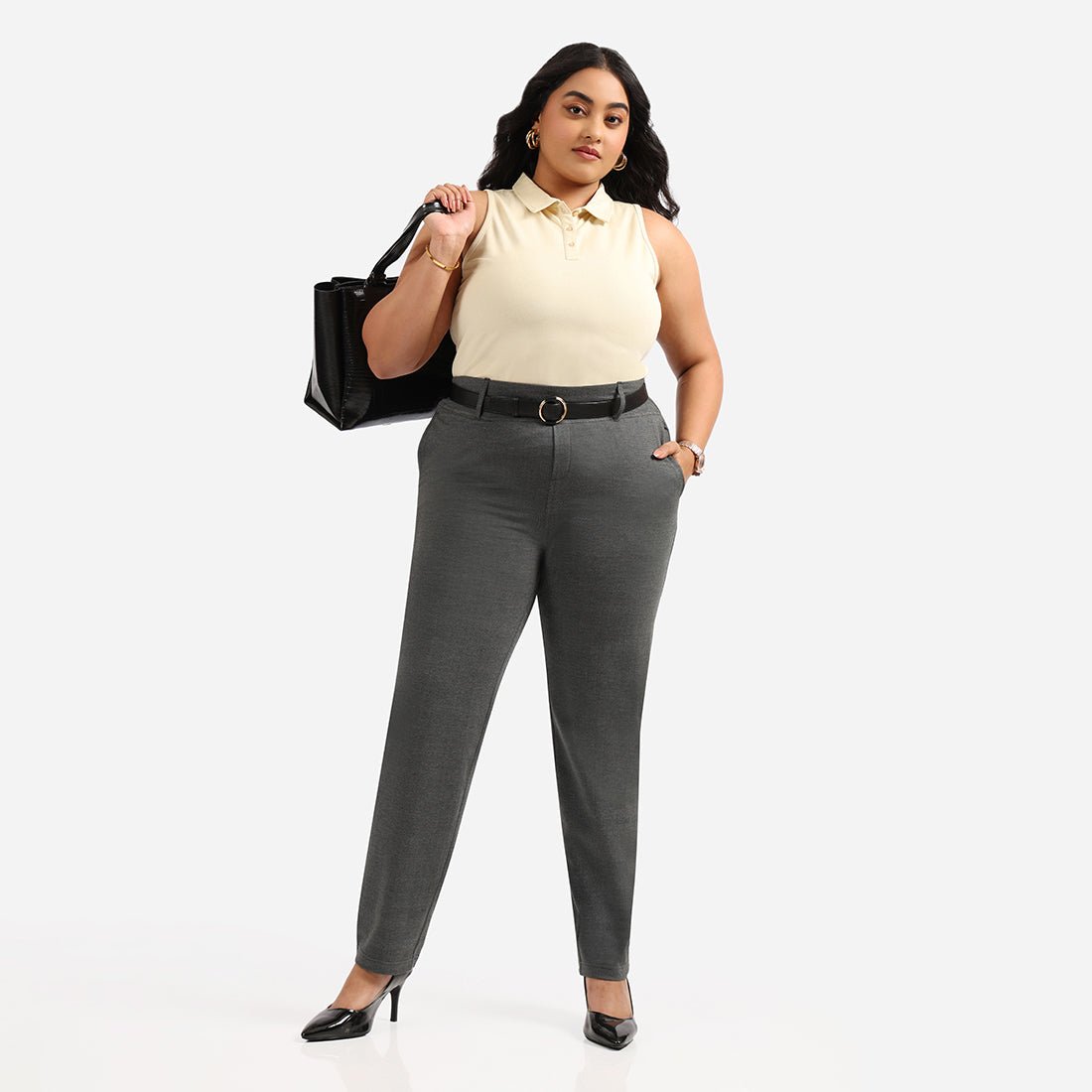 Work-To-Wine Twill Straight Pants - BlissClub