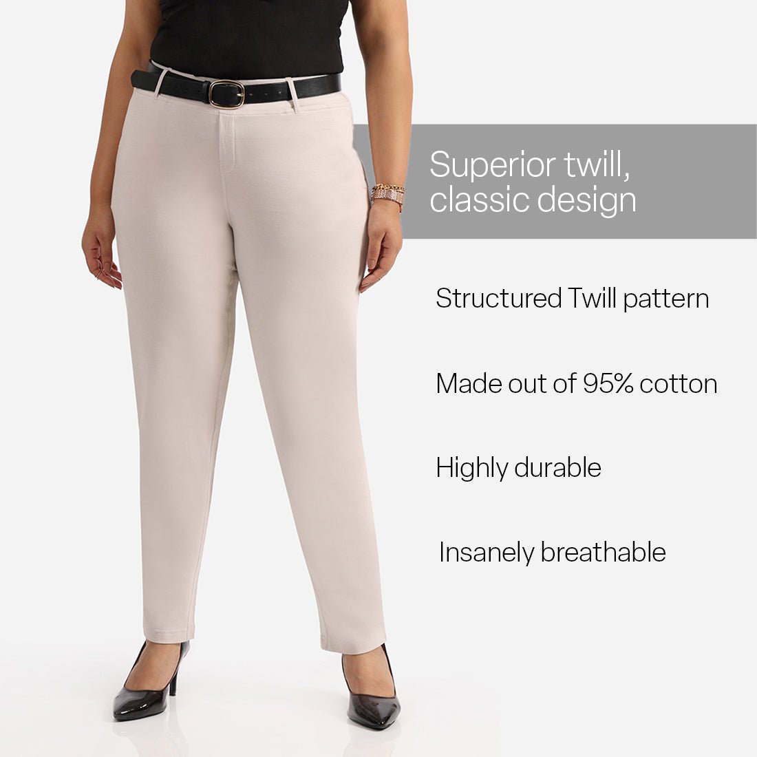Work-To-Wine Twill Straight Pants - BlissClub