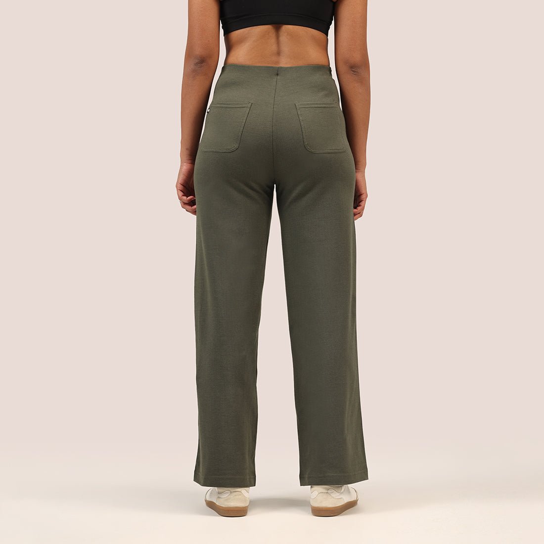 Work-To-Wine Twill Wide Dart Pants - BlissClub